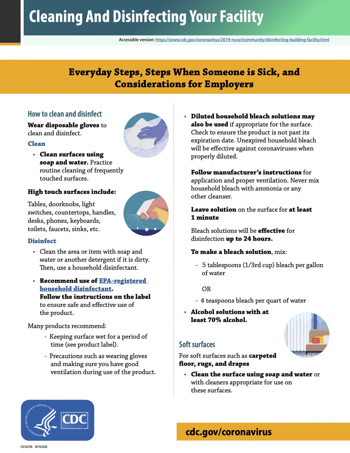 CDC Guide to Facility Cleaning and Disinfection Sanalife